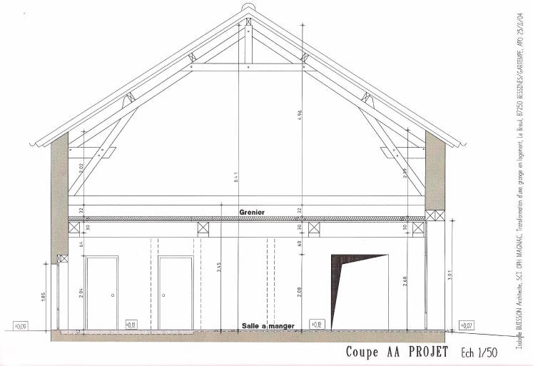 Plan of Barn - side view